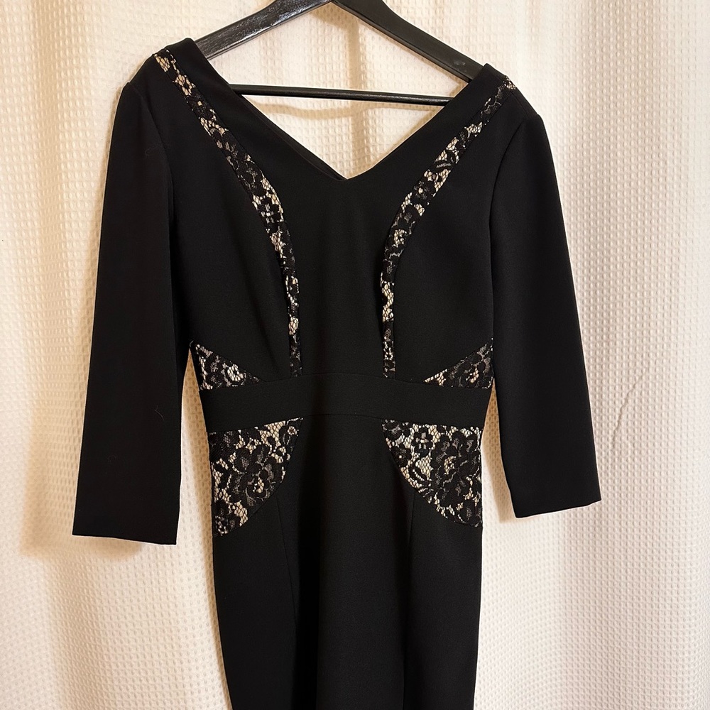Alex Marie lace cut out dress V-neck in front and back